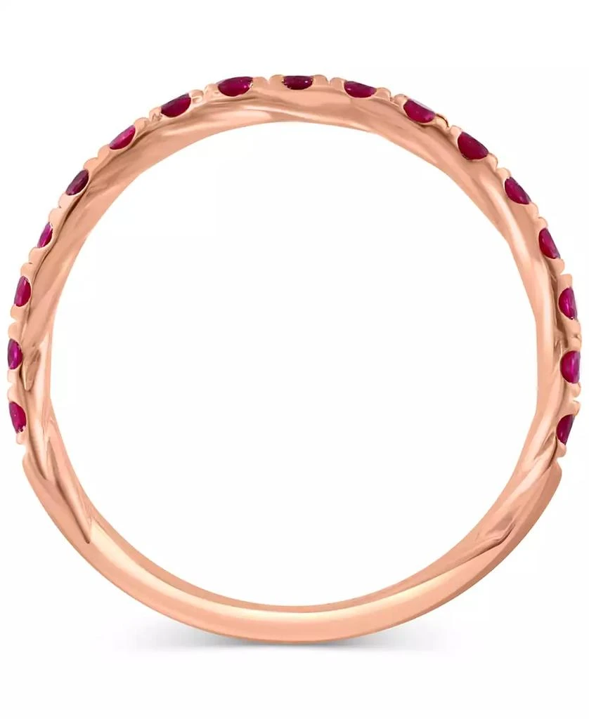 商品Effy|EFFY® Ruby Stack Band (1/2 ct. t.w.) in 14K Rose Gold-Plated Sterling Silver (Also available in Emerald and Sapphire),价格¥1079,第3张图片详细描述