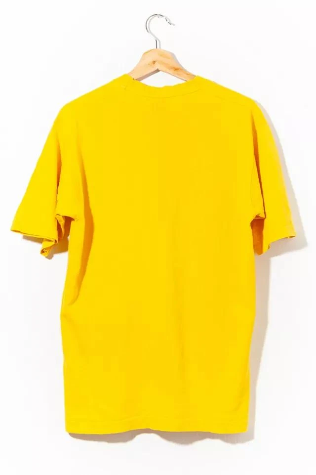 商品Urban Outfitters|Vintage 1990s Blank Single Stitch Yellow Pocket Cotton T-Shirt Made in USA,价格¥453,第2张图片详细描述