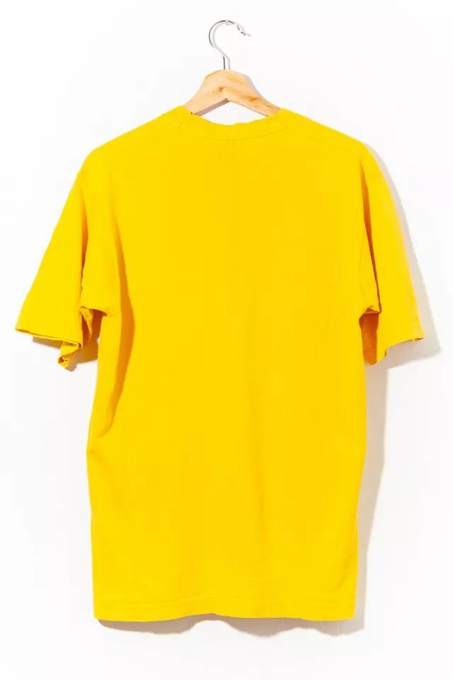 商品Urban Outfitters|Vintage 1990s Blank Single Stitch Yellow Pocket Cotton T-Shirt Made in USA,价格¥661,第4张图片详细描述