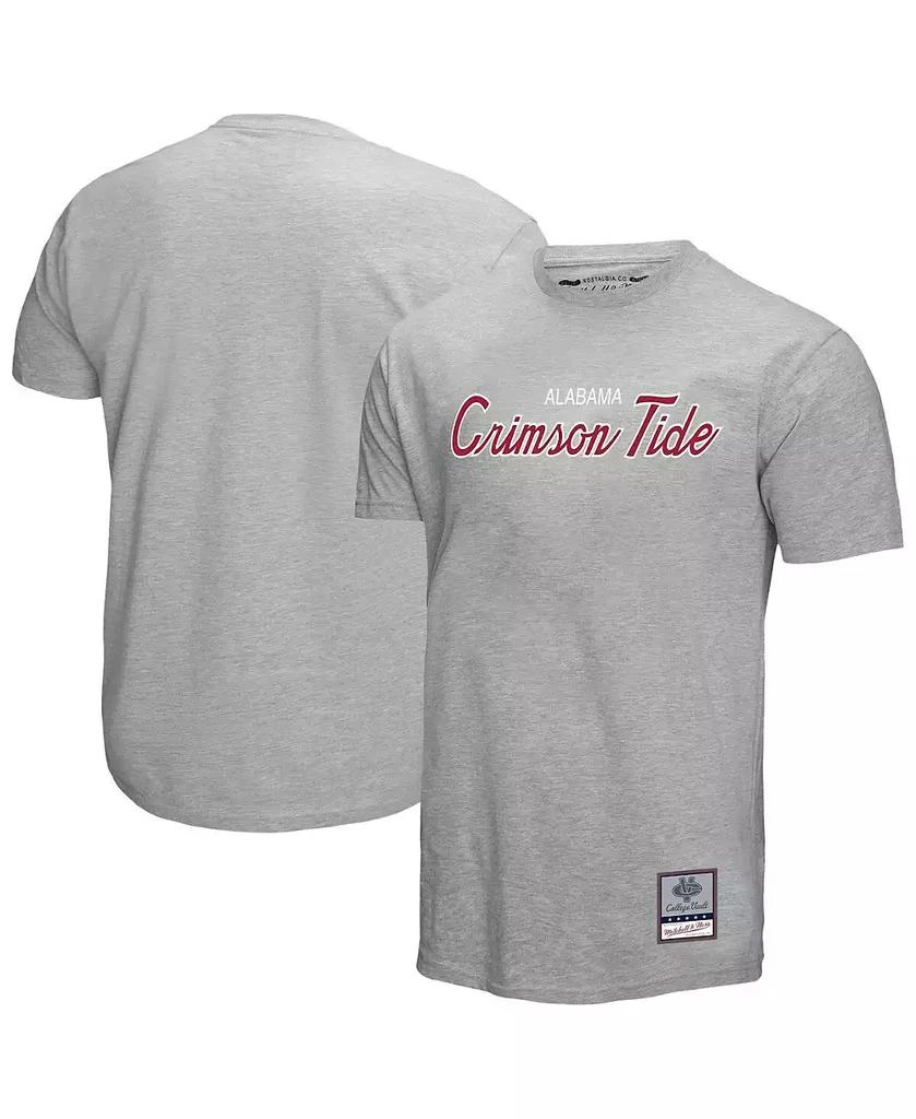 商品Mitchell & Ness|Men's Gray Alabama Crimson Tide Elite Script T-Shirt,价格¥282,第1张图片