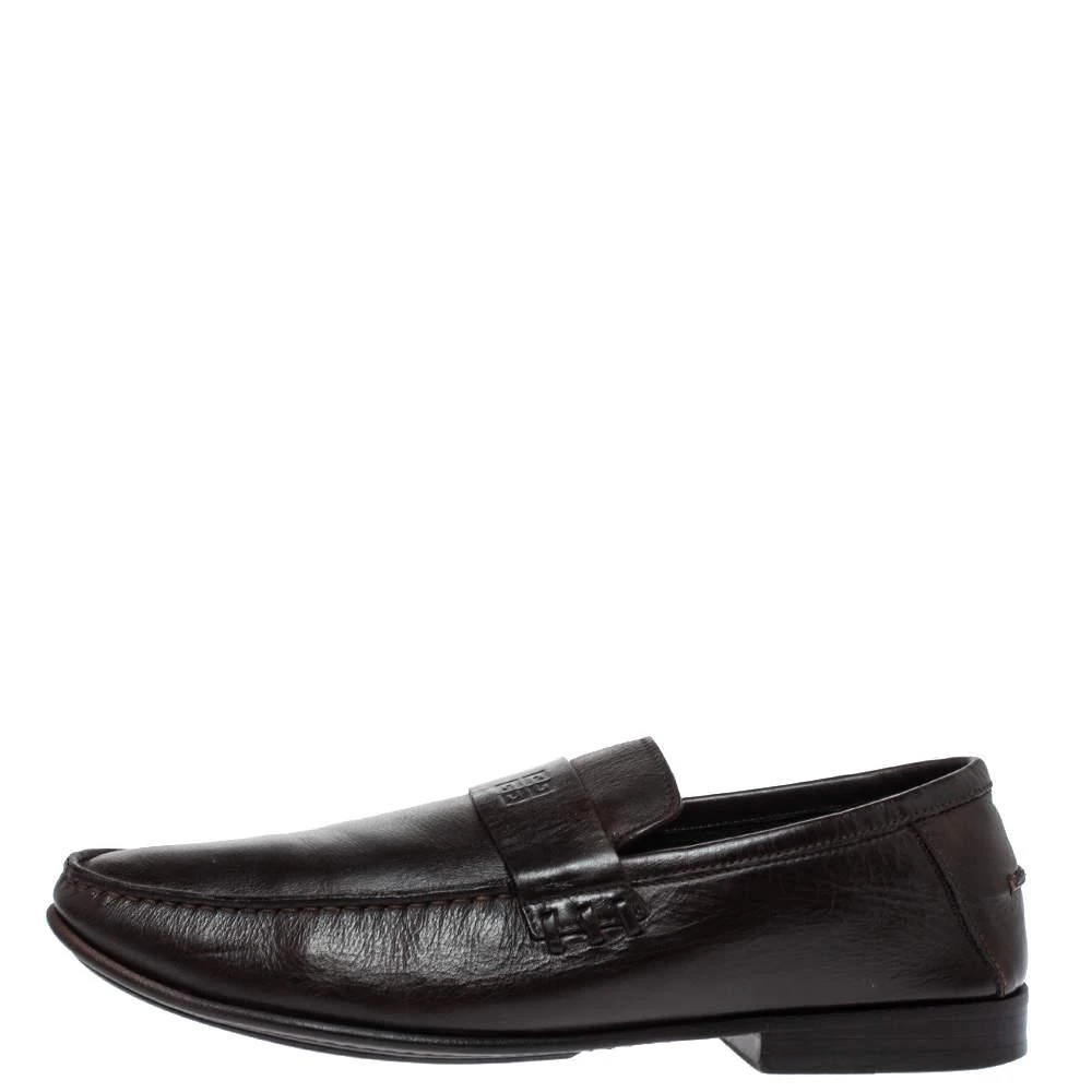 商品[二手商品] Givenchy|Givenchy Dark Brown Leather Slip On Loafers Size 42,价格¥1477,第2张图片详细描述