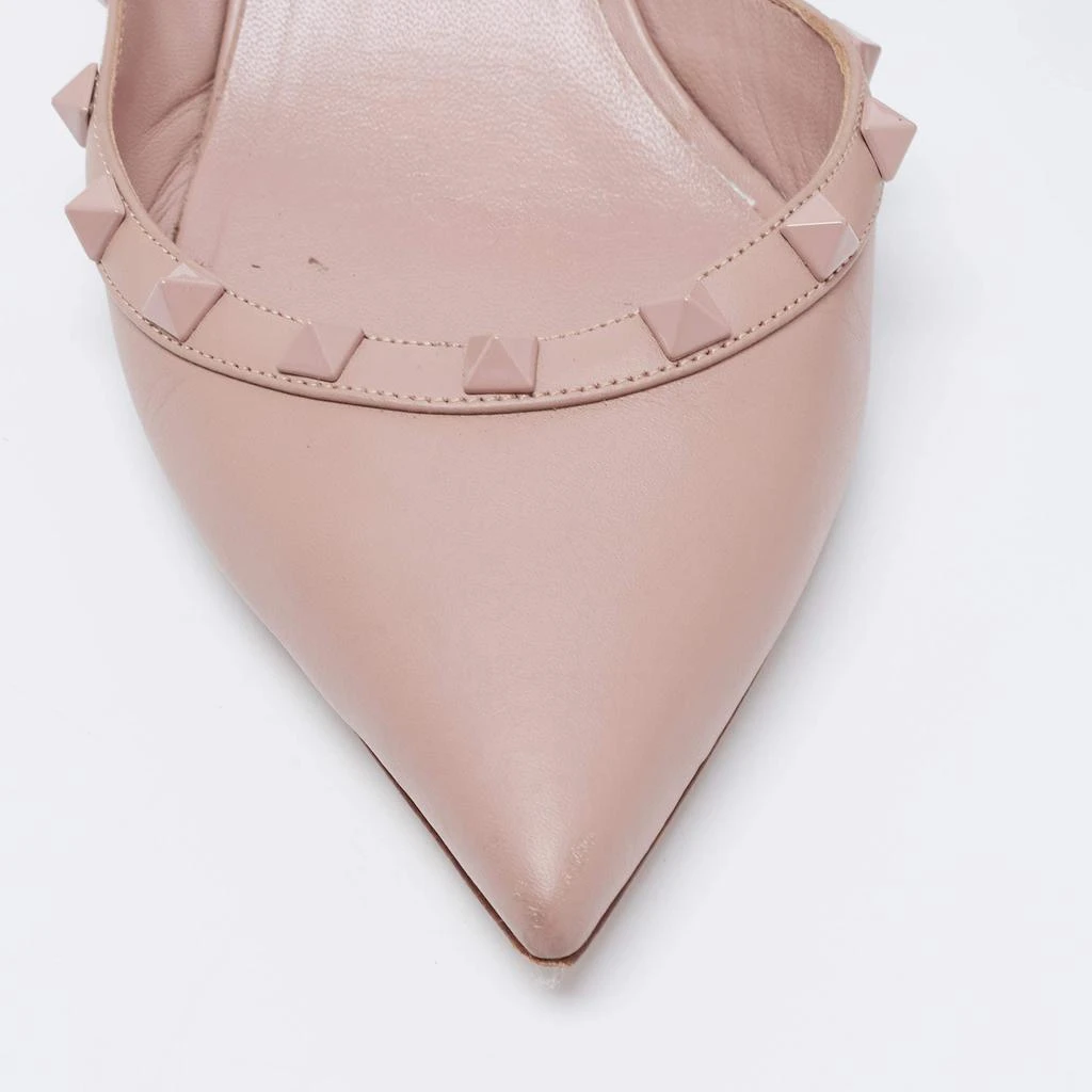 Valentino Beige Leather Rockstud Slingback Pumps Size 40 商品
