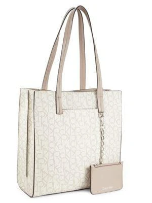 商品Calvin Klein|Anya Signature Chain Tote,价格¥316,第4张图片详细描述