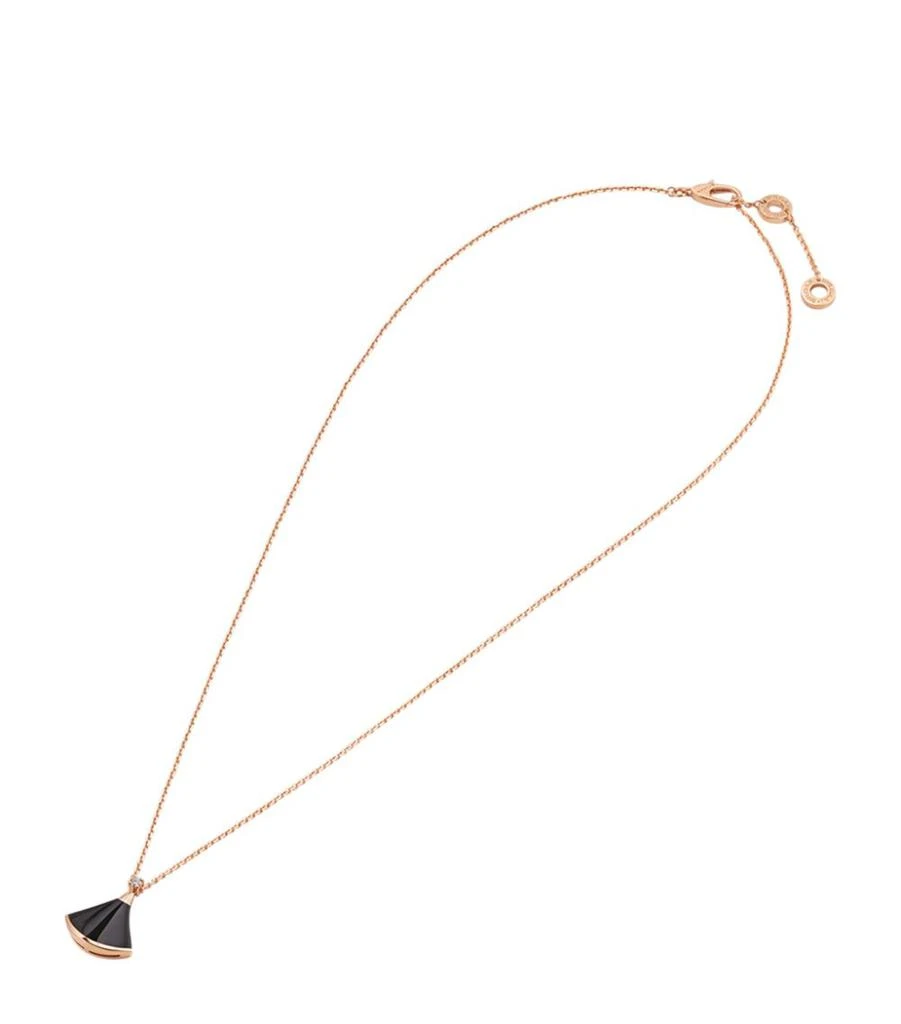 商品BVLGARI|Rose Gold Onyx And Diamond Divas' Dream Necklace,价格¥21136,第1张图片