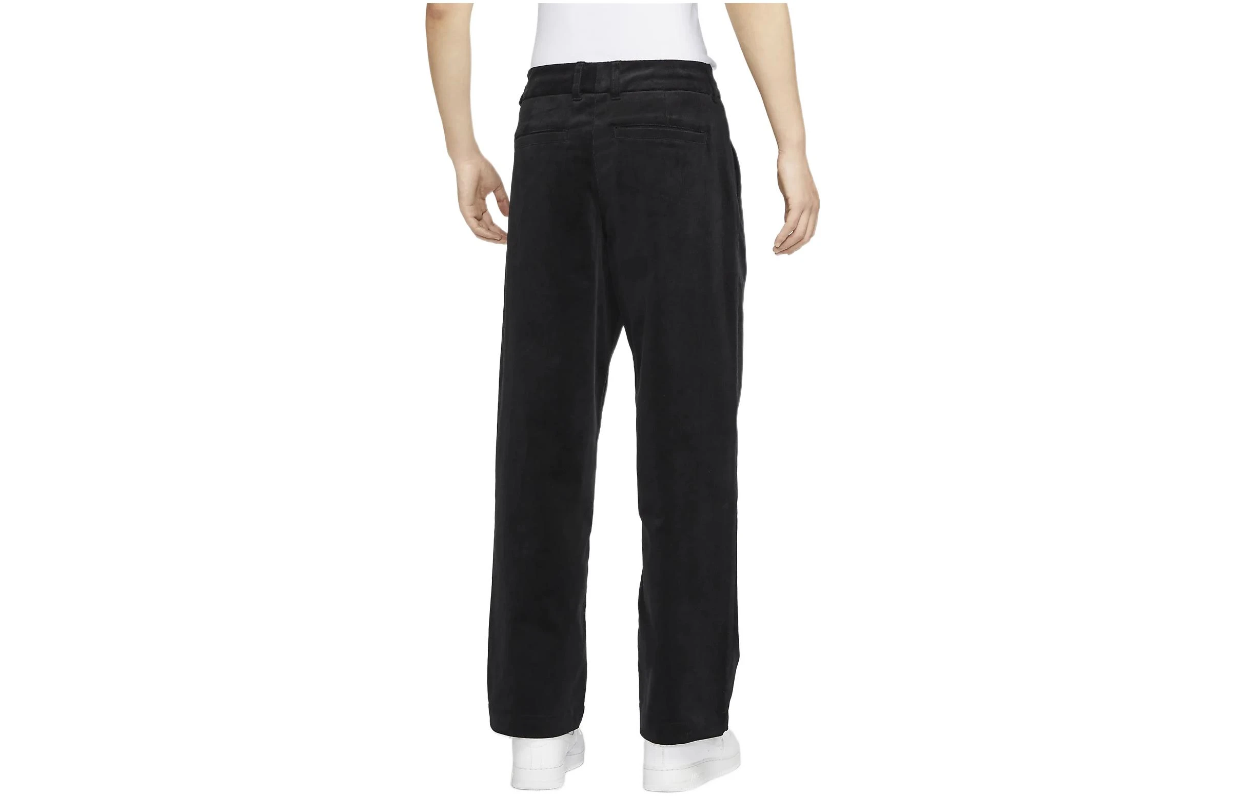 商品[国内直发] NIKE|Sportswear Trend 纯色Logo标志刺绣直筒休闲裤 男款 黑色,价格¥300,第3张图片详细描述