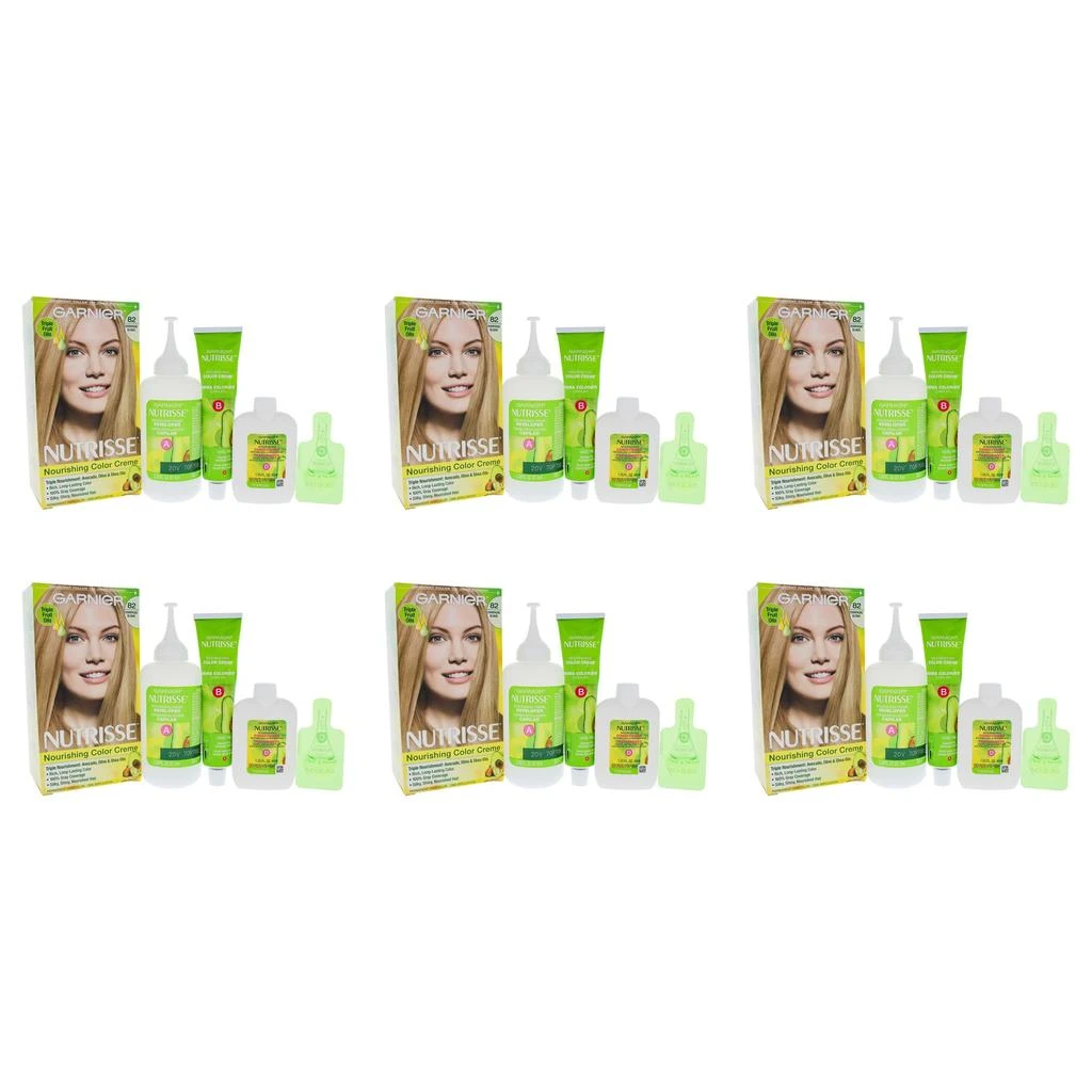 商品Garnier|Nutrisse Nourishing Color Creme - 82 Champagne Blonde by Garnier for Unisex - 1 Application Hair Color - Pack of 6,价格¥236,第1张图片