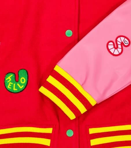 商品Stella McCartney|贴花羊毛混纺飞行员夹克,价格¥1758,第3张图片详细描述