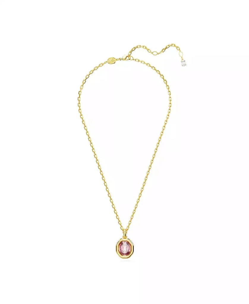 商品Swarovski|Octagon Cut, Pink, Gold-Tone Imber Pendant Necklace,价格¥1075,第2张图片详细描述