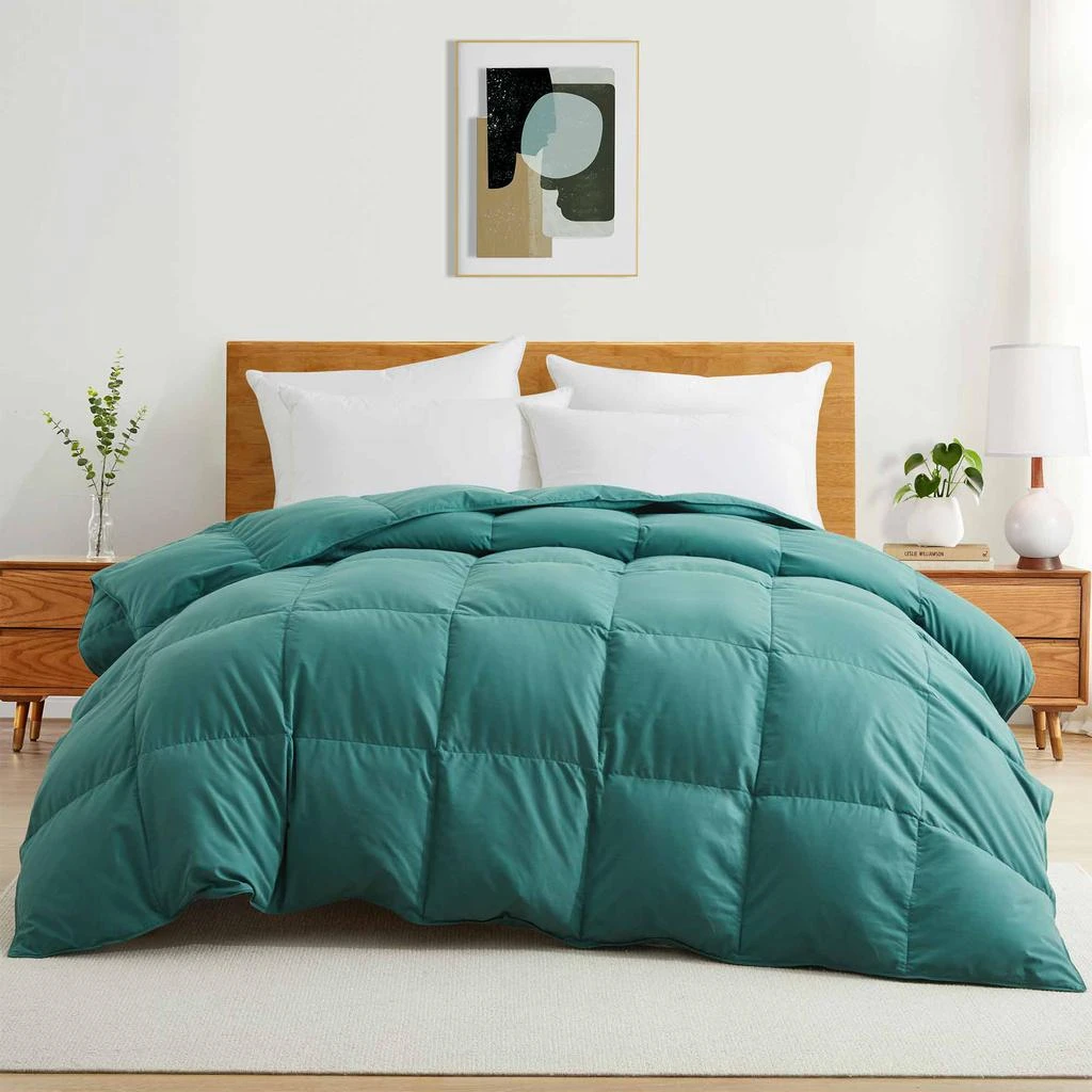 商品Puredown|Ultra Soft Fabric All Season Premium Feather Fiber and Microfiber Comforter with 360TC, Green,价格¥579,第2张图片详细描述