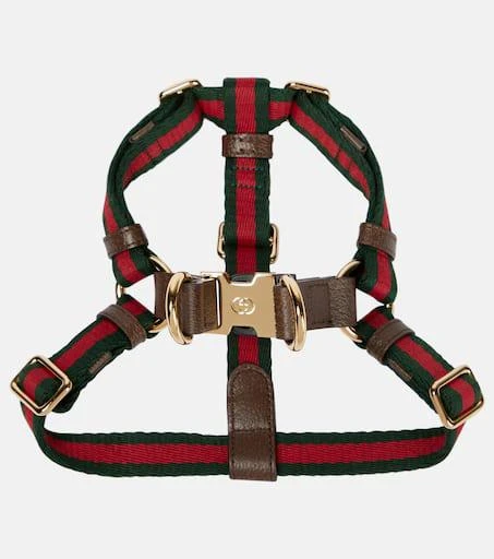 商品Gucci|Web Stripe S/M faux leather dog harness,价格¥3240,第1张图片