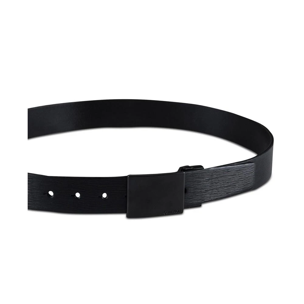 Men’s Matte Black Reversible Plaque Buckle Belt �商品