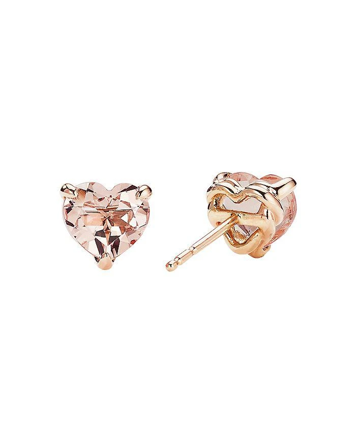 商品David Yurman|Châtelaine® Heart Stud Earrings in 18K Rose Gold with Morganite,价格¥11586,第2张图片详细描述