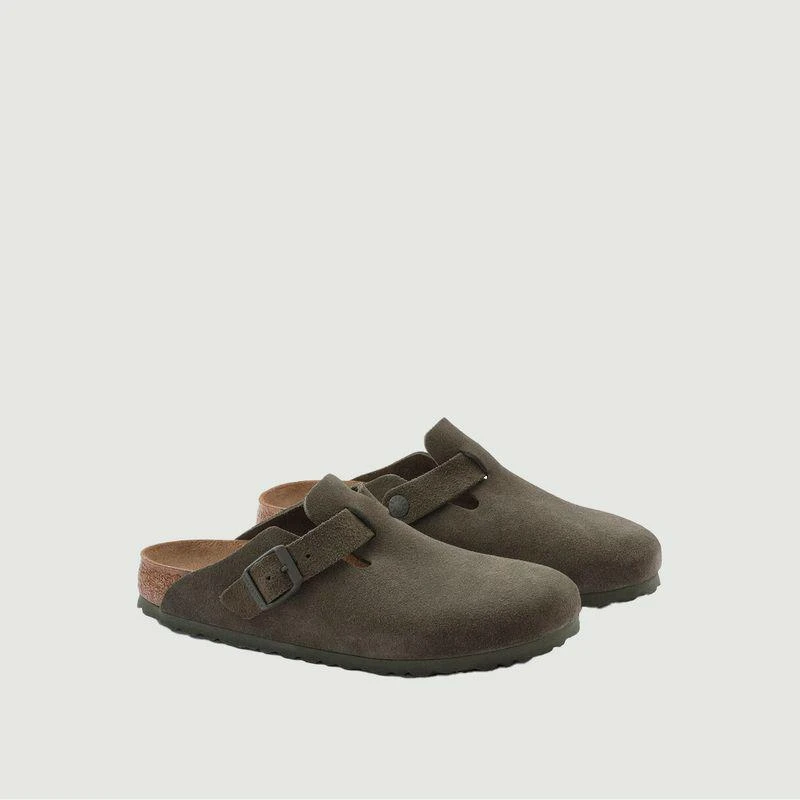 商品Birkenstock|Boston mules Modern Suede Thyme BIRKENSTOCK,价格¥1193,第2张图片详细描述