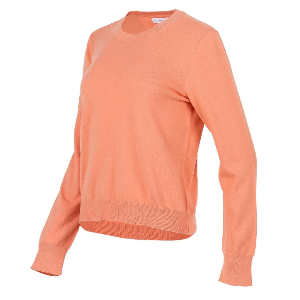 商品Calvin Klein|Calvn Klein Women's Monogram Logo Embroidery AT Neck Long Sleeve Crew,价格¥153,第5张图片详细描述