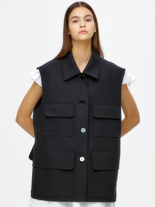 商品JWL|Oversized Vest Navy,价格¥4078,第5张图片详细描述