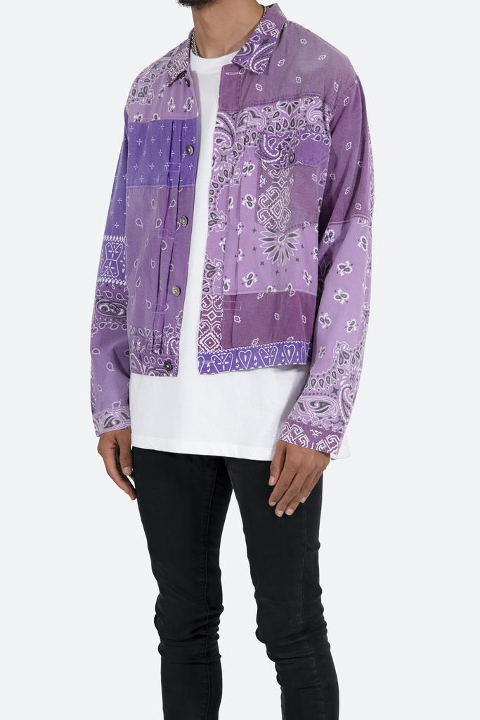 Bandana Trucker Shirt - Purple商品第3张图片规格展示
