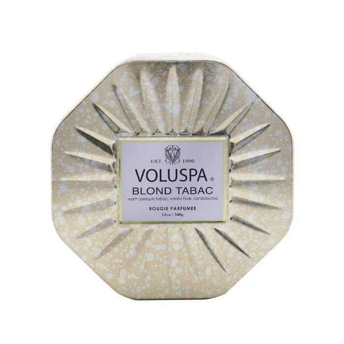 商品Voluspa|Voluspa 三烛芯八边形装饰罐香薰蜡烛 - 金色烟草 340g/12oz,价格¥178,第3张图片详细描述