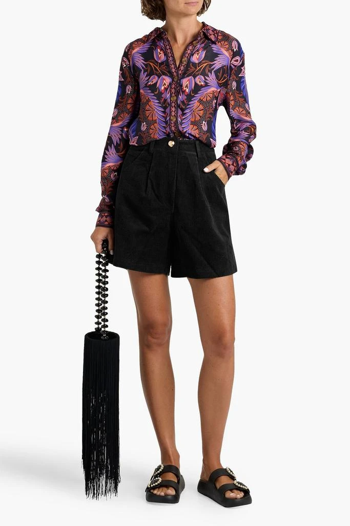 商品Farm Rio|Printed crepe de chine shirt,价格¥635,第2张图片详细描述