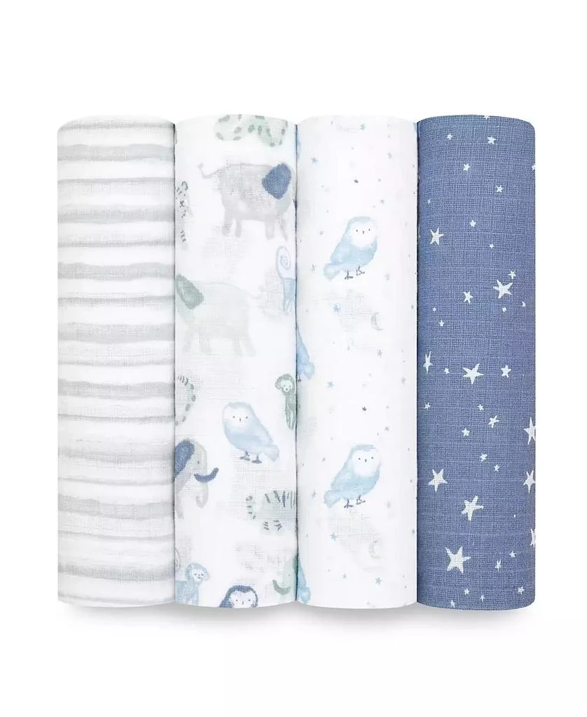 商品aden + anais|Baby Boys Printed Swaddle Blankets, Pack of 4,价格¥299,第1张图片