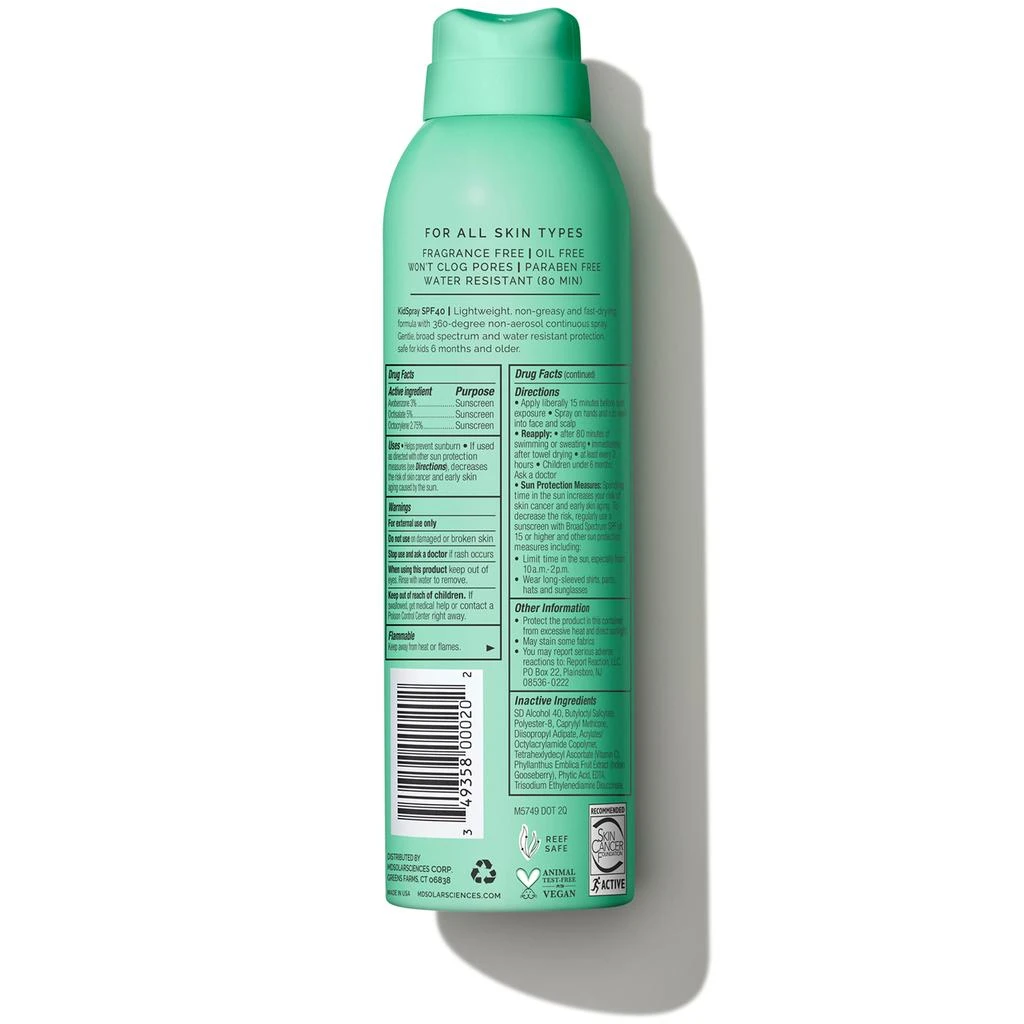 商品MDSolarSciences|MDSolarSciences KidSpray SPF40 6 oz,价格¥201,第4张图片详细描述