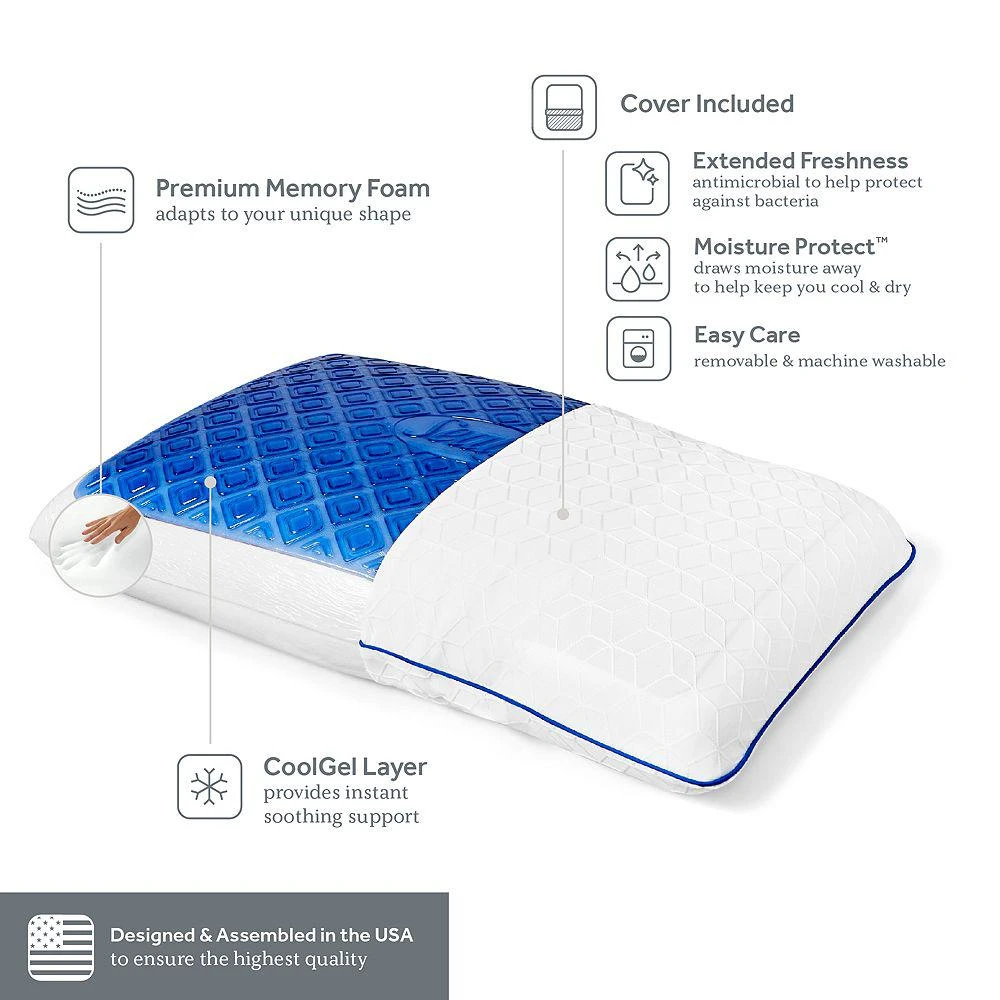 Chill™ Gel Memory Foam Pillow, Standard 商品