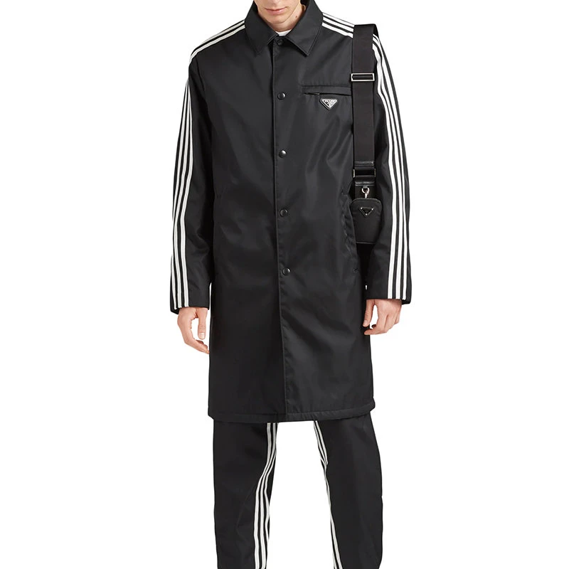 商品Prada|【预售3-7天】普拉达  ADIDAS联名系列 男女同款黑色再生尼龙风衣SGB937_1WQ8_F0002_S_212,价格¥15343,第4张图片详细描述