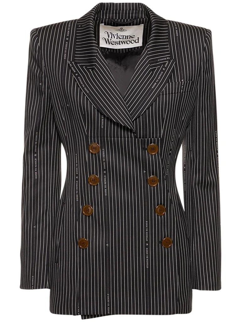 商品Vivienne Westwood|Rita Pinstripe Wool & Cotton Blazer,价格¥6311,第1张图片