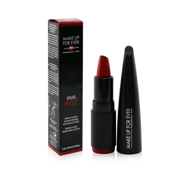 商品Make Up For Ever|Make Up For Ever 绝色大师柔光唇膏 奶霜小黑管 - # 404  绵绵红莓 -404  绵绵红莓(3.2g/0.1oz),价格¥230,第2张图片详细描述