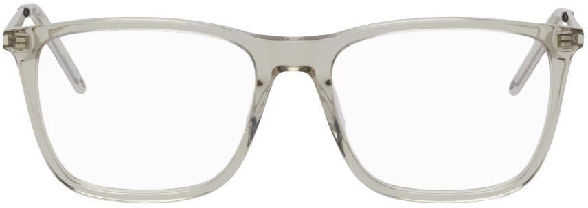 商品Yves Saint Laurent|Transparent SL 345 Square Glasses,价格¥2592,第1张图片