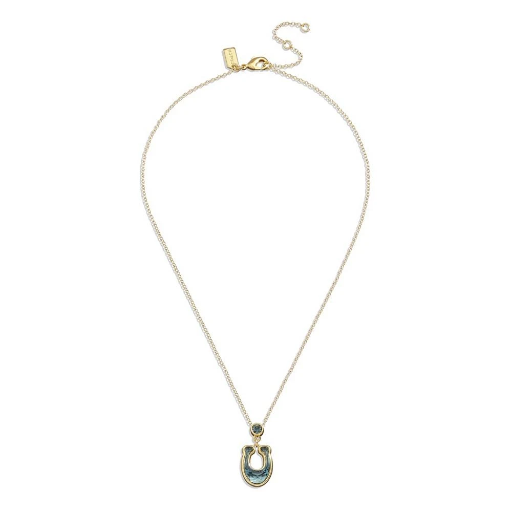 商品Coach|Faux Stone Signature Crystal C Pendant Necklace,价格¥501,第3张图片详细描述