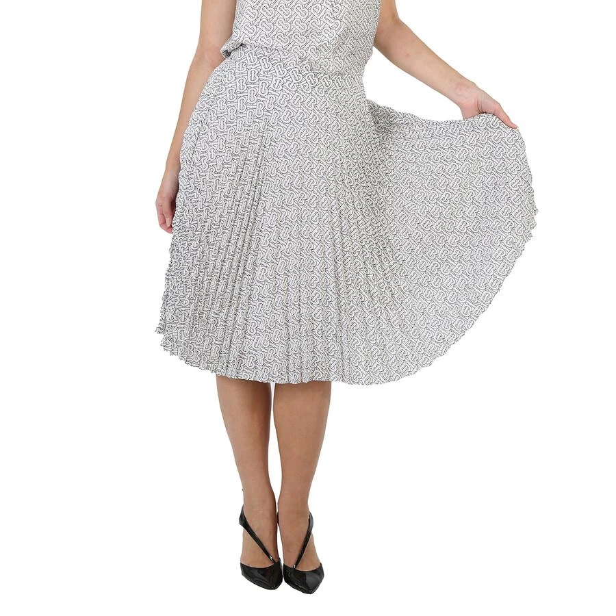 商品Burberry|Ladies TB Monogram Pleated High-waist Skirt,价格¥1956,第1张图片