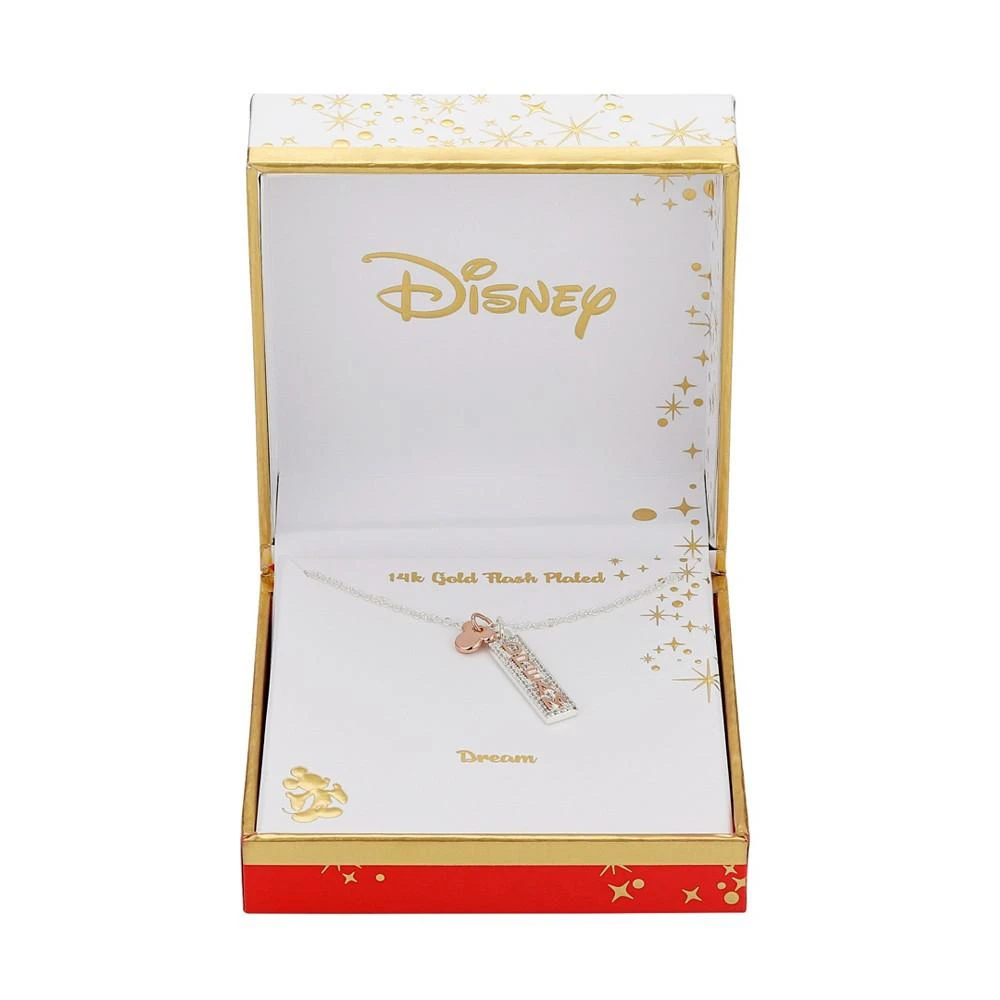 商品Disney|Cubic Zirconia Charm Pendant Necklace (0.01 ct. t.w.) in 14K Gold Flash Plated,价格¥115,第2张图片详细描述