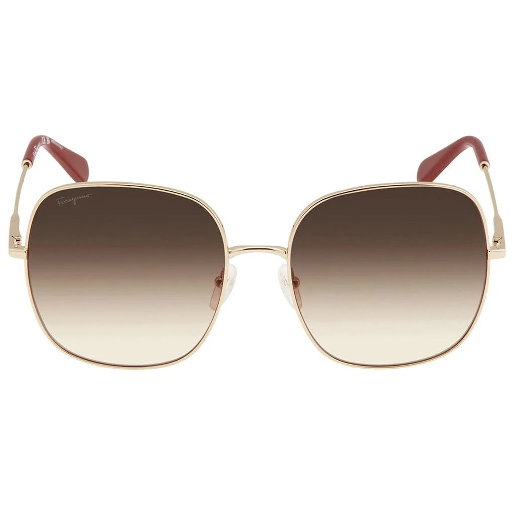 商品Salvatore Ferragamo|Salvatore Ferragamo Women's Sunglasses - Brown Gradient Lens Gold Frame | SF300S 703,价格¥513,第2张图片详细描述