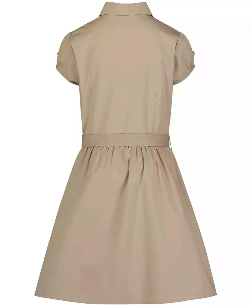 商品Nautica|Little Girls Uniform Belted Poplin Shirt Dress,价格¥232,第2张图片详细描述