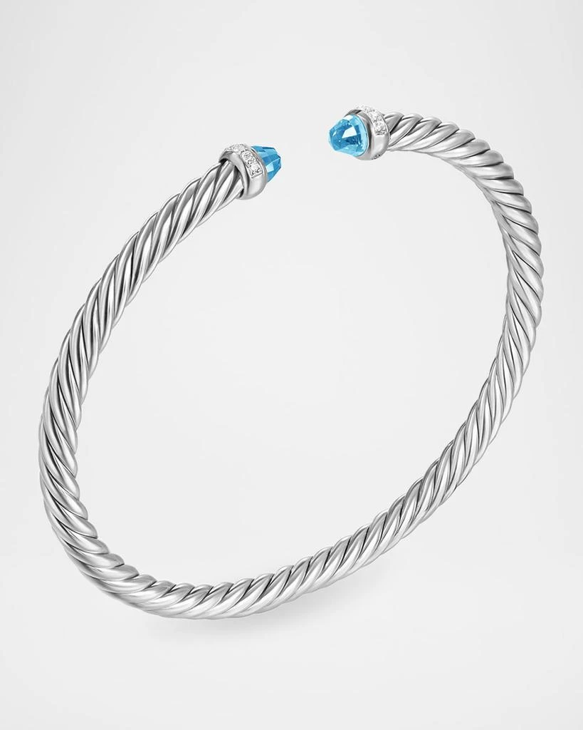 商品David Yurman|Modern Cable Flex Bracelet with Gemstones and Diamonds in Silver,价格¥3810,第3张图片详细描述