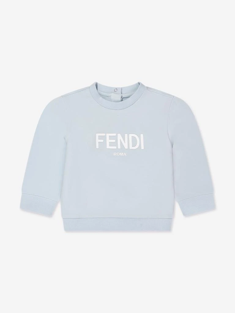 商品Fendi|Baby Logo Sweatshirt in Blue,价格¥1838,第1张图片