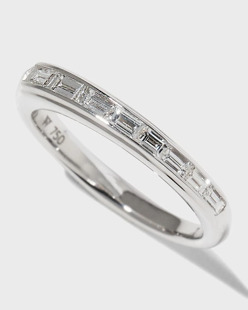 商品Stephen Webster|Baguette Stack Ring with Diamonds and White Gold,价格¥36288,第3张图片详细描述
