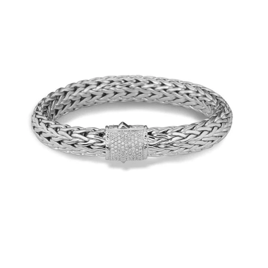 商品John Hardy|Diamond Pave Large Bracelet (0.54ct) with Pusher Clasp - BBP94052DIAXM,价格¥18491,第1张图片