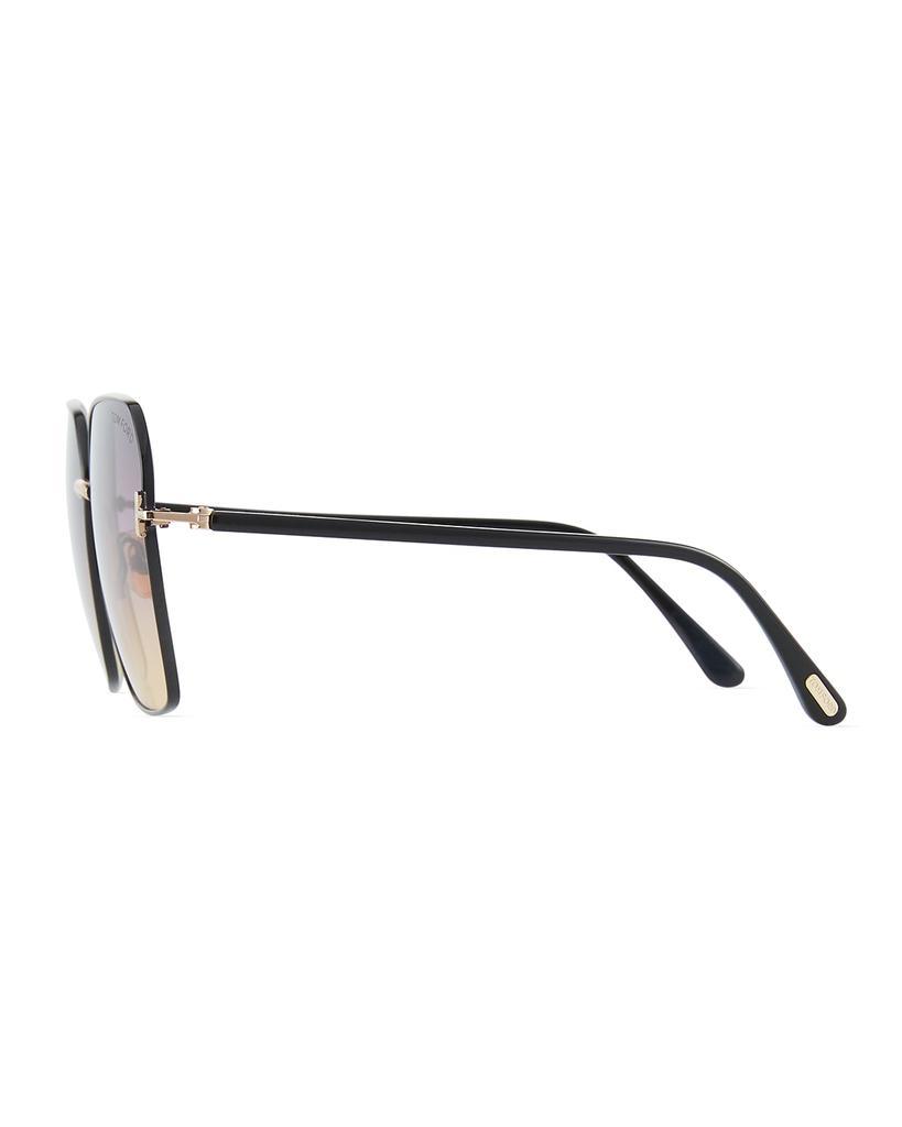 商品Tom Ford|Claudia Geometric Metal/Acetate Sunglasses,价格¥3716,第6张图片详细描述