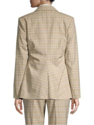 商品Tahari|Pebble Step Plaid Wrap Blazer,价格¥683,第2张图片详细描述