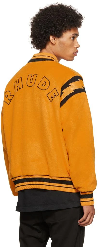 商品Rhude|黄色 Lightning 棒球夹克,价格¥6347,第3张图片详细描述