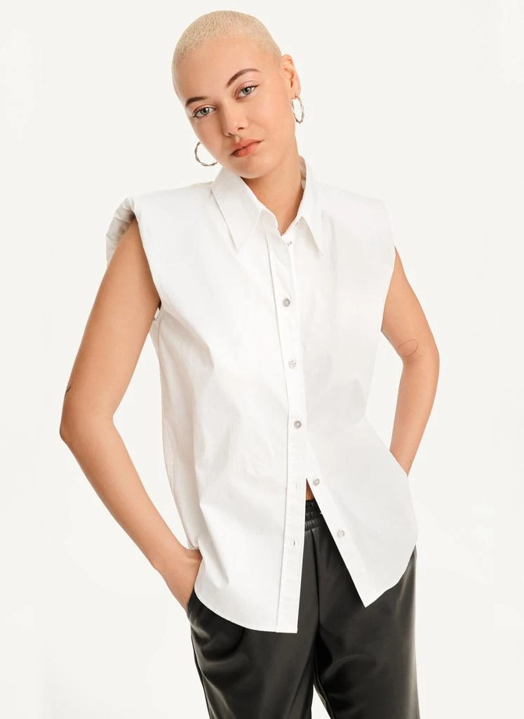 商品DKNY|Sleeveless Shoulder Pad Top,价格¥221,第1张图片