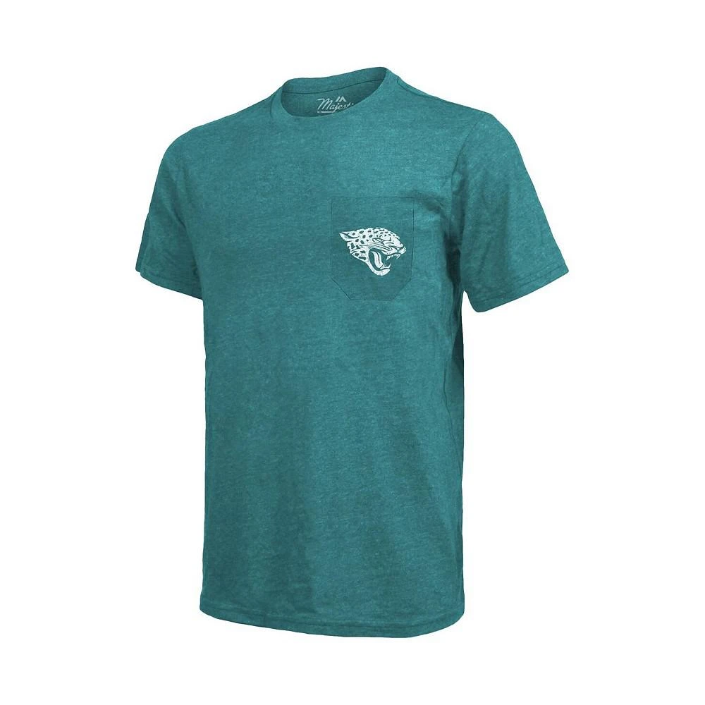 商品Majestic|Men's Jacksonville Jaguars Threads Tri-Blend Pocket T-shirt - Teal,价格¥231,第2张图片详细描述