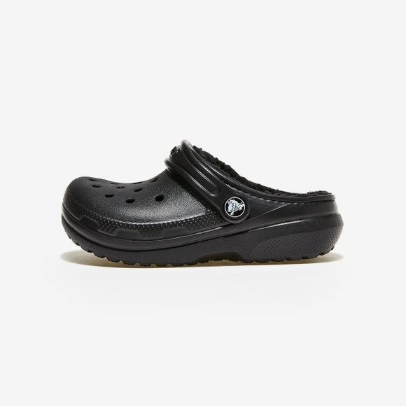 商品Crocs|【Brilliant|包邮包税】卡骆驰 CLASSIC LINED CLOG K 儿童  凉鞋 沙滩鞋  CRS207010 BLACK/BLACK,价格¥586,第1张图片