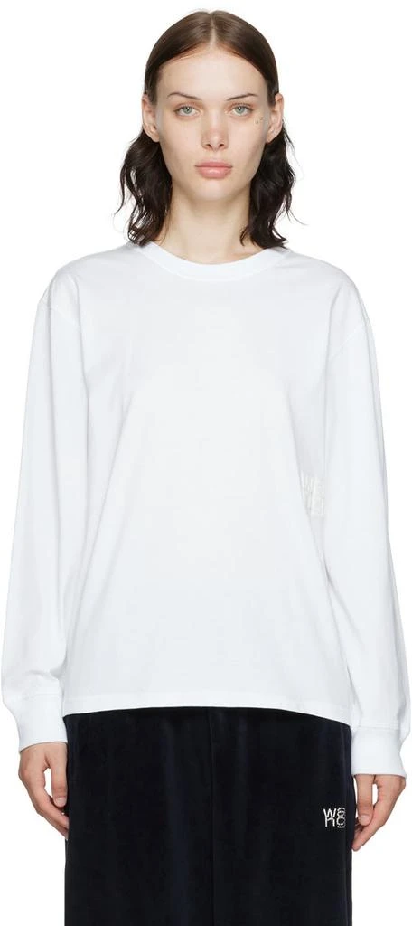 商品Alexander Wang|White Essential Long Sleeve T-Shirt,价格¥896,第1张图片