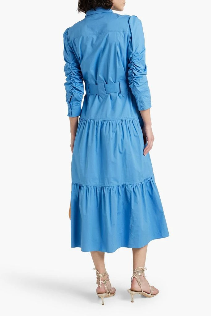 商品Derek Lam|Belted tiered cotton-blend poplin midi shirt dress,价格¥2207,第3张图片详细描述