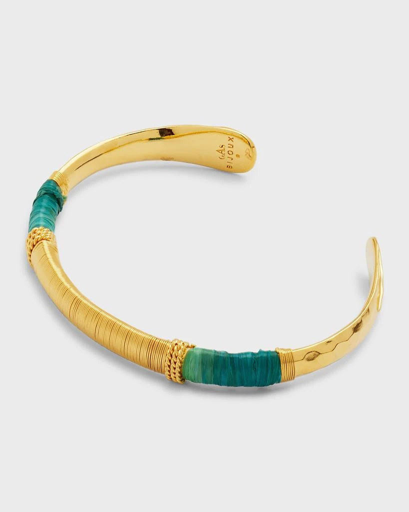 商品GAS Bijoux|24K Yellow Gold Macao Threaded Cuff Bracelet,价格¥1669,第4张图片详细描述