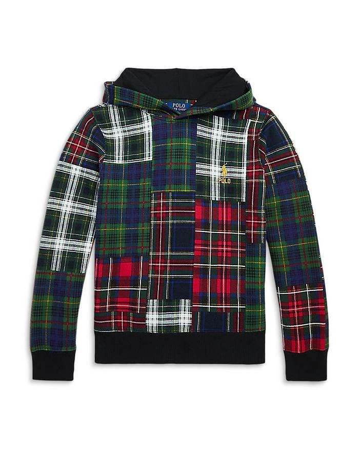 商品Ralph Lauren|Boys' Patchwork Plaid-Print Fleece Hoodie - Little Kid, Big Kid,价格¥522,第1张图片