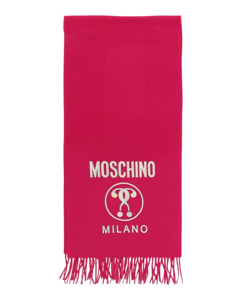 商品Moschino|Logo Fringe Wool Scarf,价格¥608,第1张图片