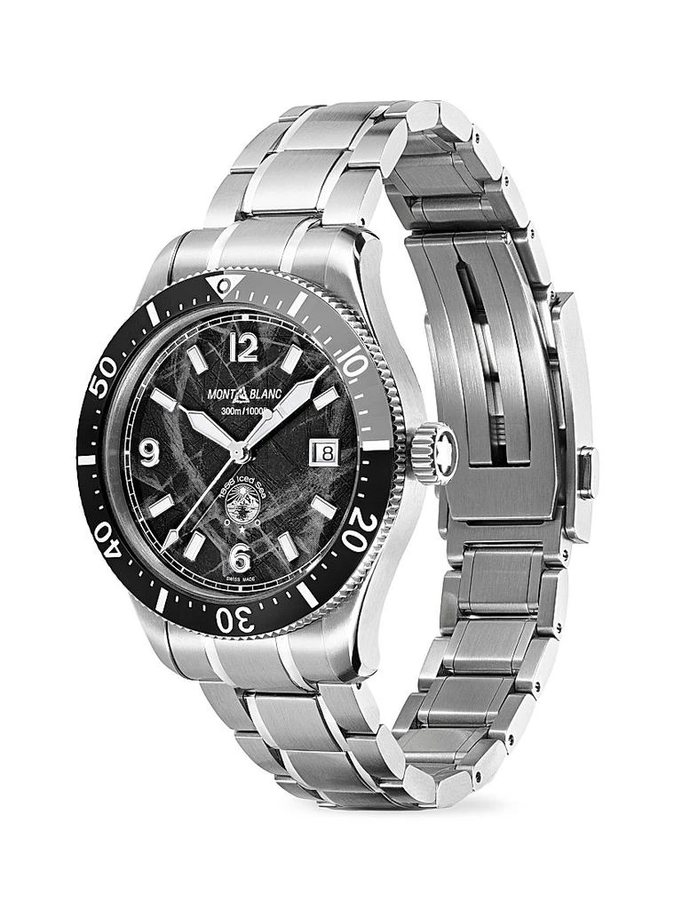 商品MontBlanc|1858 Iced Sea Stainless Steel & Ceramic Bracelet Watch,价格¥24923,第2张图片详细描述